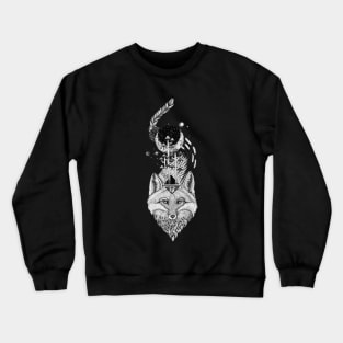 Space Fox Forest Moon Crewneck Sweatshirt